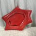 Mid Century Red Atomic Star Ashtray Handmade