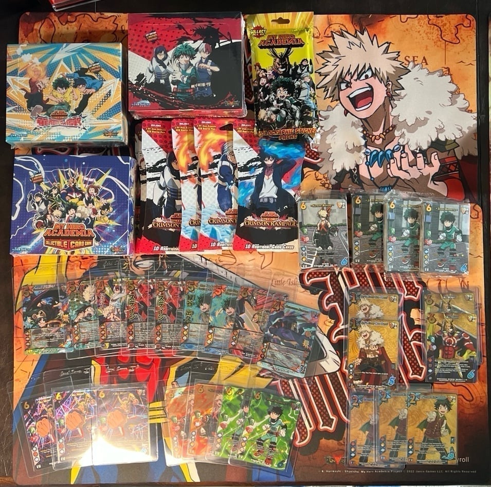 My Hero Academia Universus TCG Lot XSR, Playmats, Sealed 1st Ed Boxes & Promos