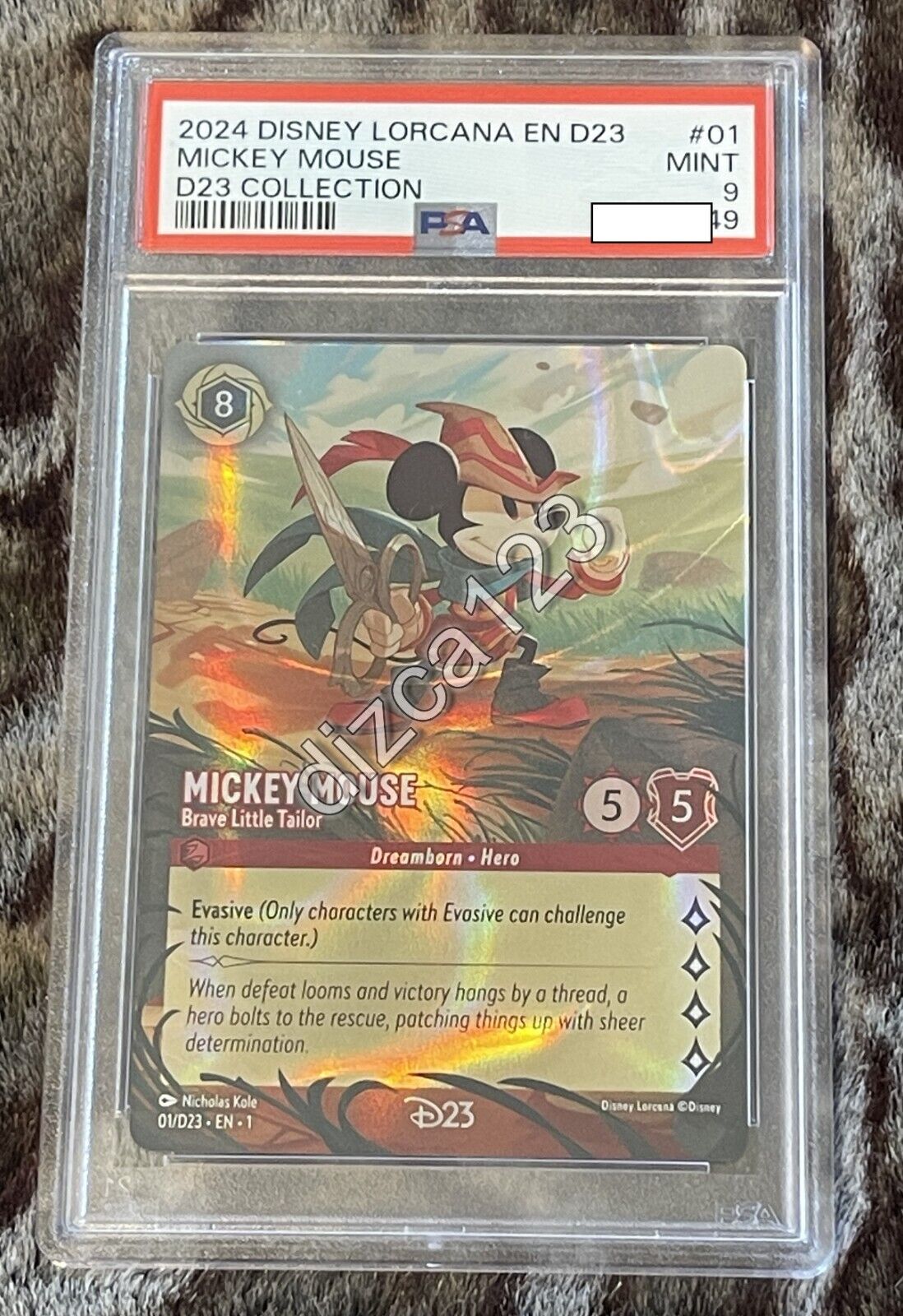 Disney D23 Lorcana Mickey Mouse Tailor EN 2024 #02 PSA 9 Gem Mint card