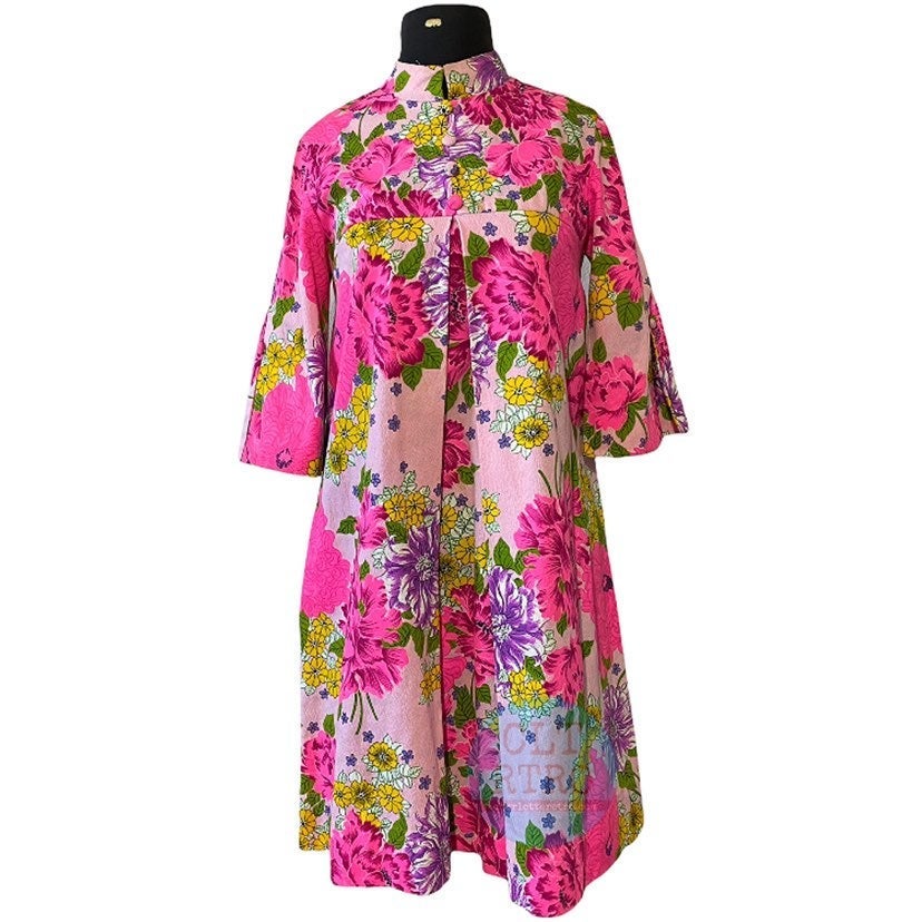 MCM Psychedelic Pink Neon Floral Dress