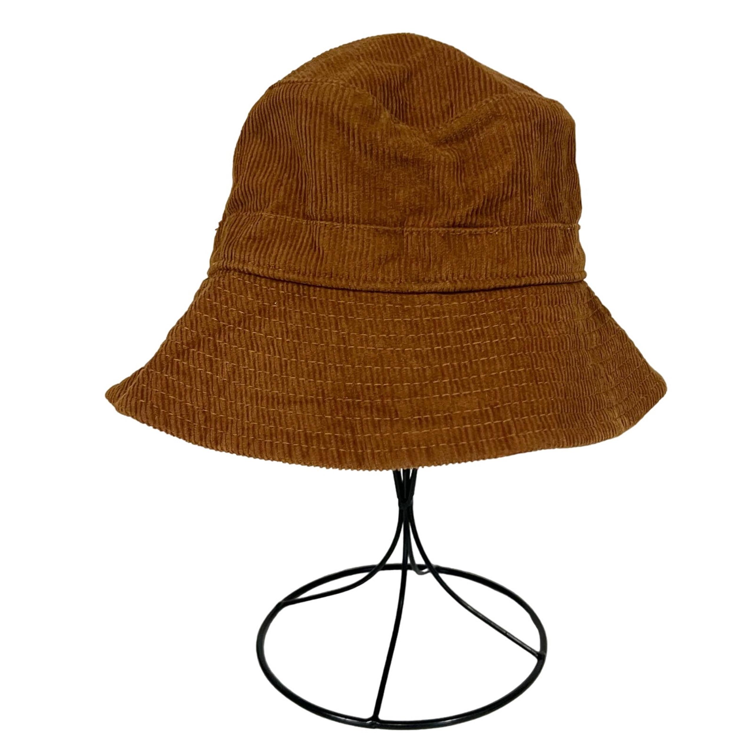 Anthropologie Women’s Hat Corduroy Bucket Brown Cotton One Size