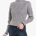 BCBG Maxazria Gray Popcorn Stitch Wool Blend Sweater Turtleneck Women Sz:XL