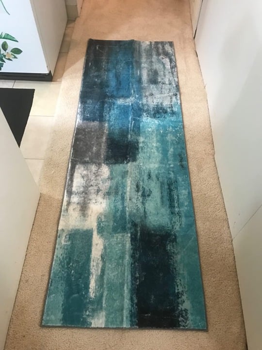 Modern Abstract Runner Rugs for Hallways, 2x6 Non Slip Runner Rug