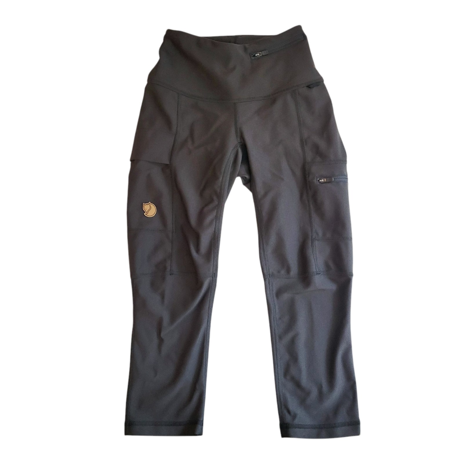 Fjallraven Abisko Trekking Tights 3/4 Cropped XXS Black Leggings Hiking Outdoors