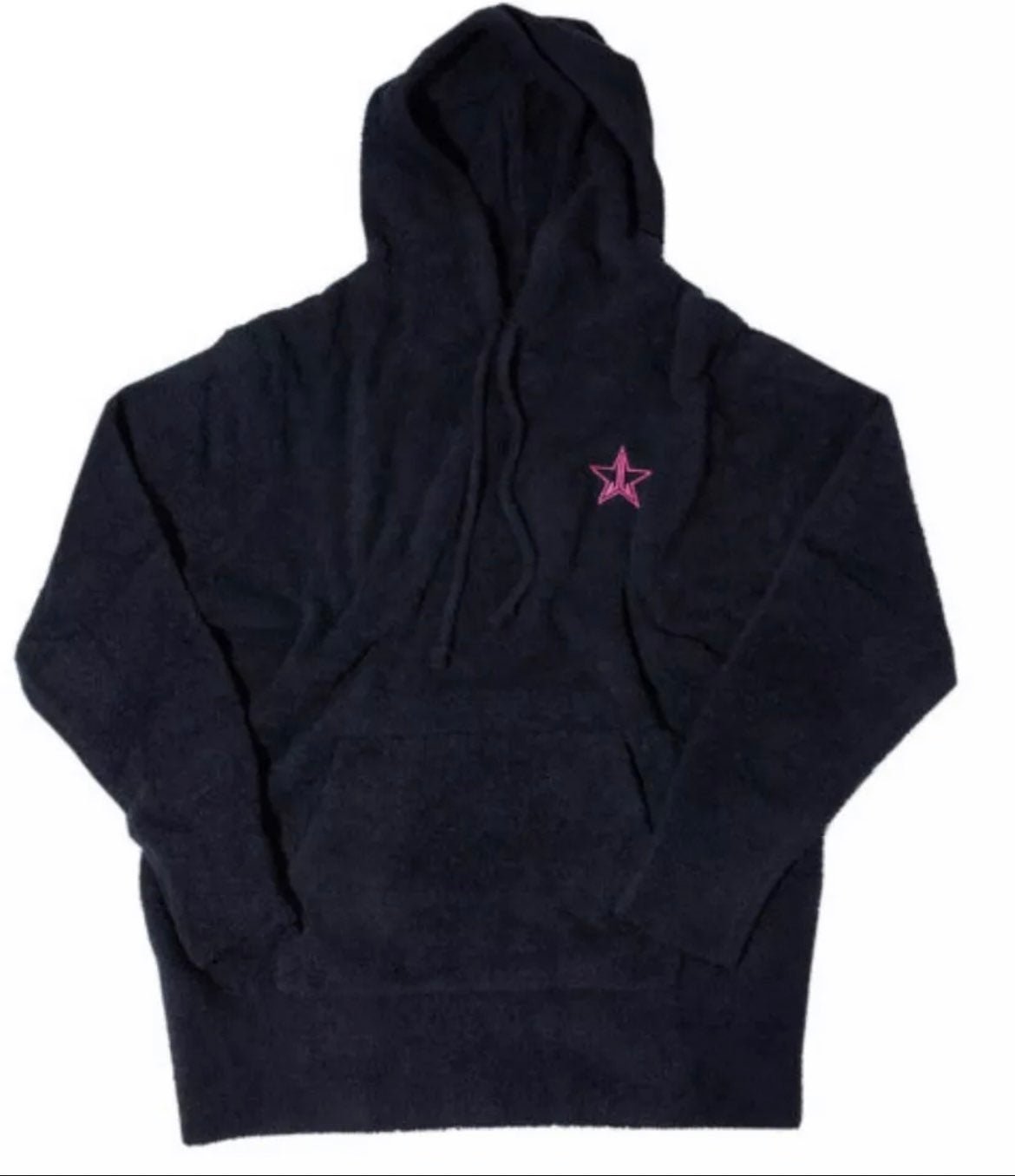 JEFFREE STAR Long Sleeve TEDDY PULLOVER Hoodie med New In Bag BLACK