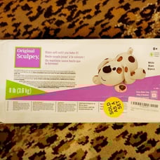 Fun Express Original Sculpey White, Non Toxic, Polymer, Oven Bake Clay, 8 pds.