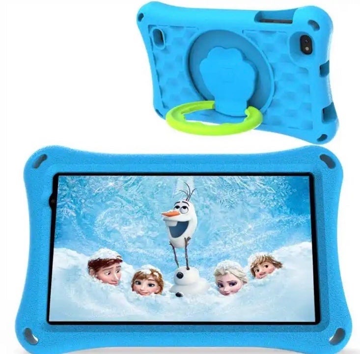8” Kids Tablet, Shock Proof Case With Stand | 32GB Android Tablet | Blue