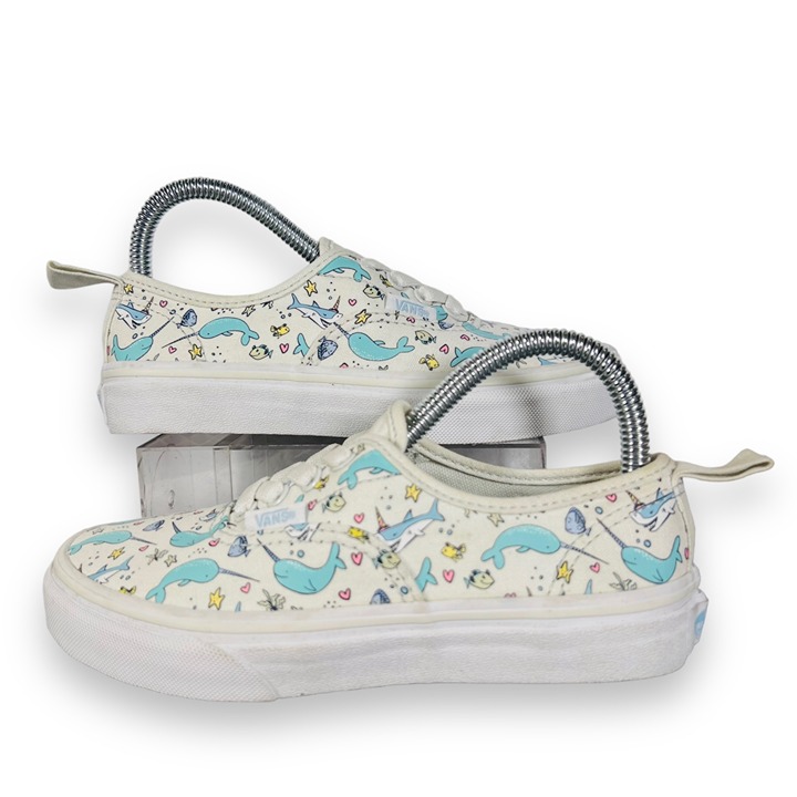 Vans Authentic Elastic Lace Shark Party with Narwhal Youth 1 Vans Authentic Elastic Lace Shark Party with Narwhal Youth 1