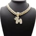 Bubble Initial M &12mm 18 Miami Chain