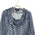 Ali Miles perforated holes mesh tunic top Size L artsy art to wear boho