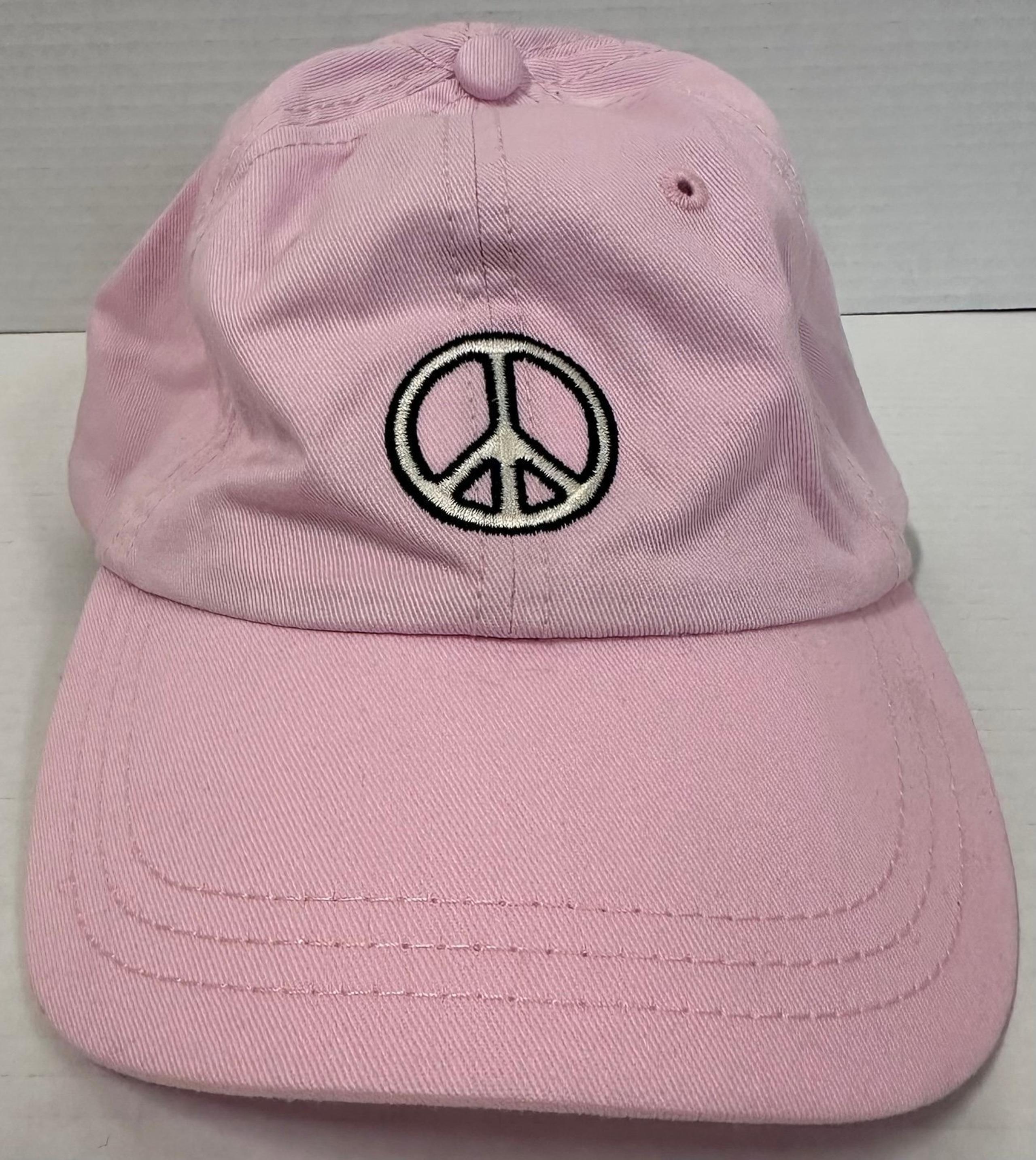 Urban Outfitters NWT Pink Rose World Peace Logo Adjustable Hat