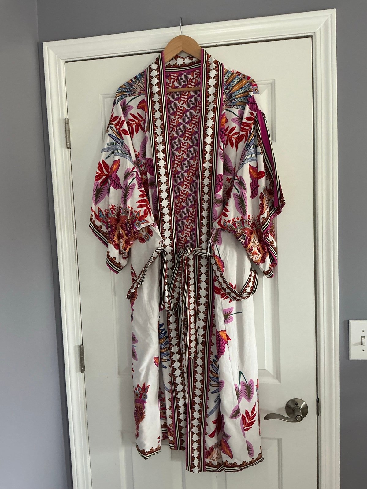 Haute Hippie Reversible Midi Belted Duster Cardigan 2XL