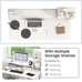 48 Modern Computer Desk Home Office Workstation w/Hutch & Storage Shelves