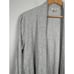 Eileen Fisher Longline Cardigan Gray Herringbone Open Front Size Large Lagenlook