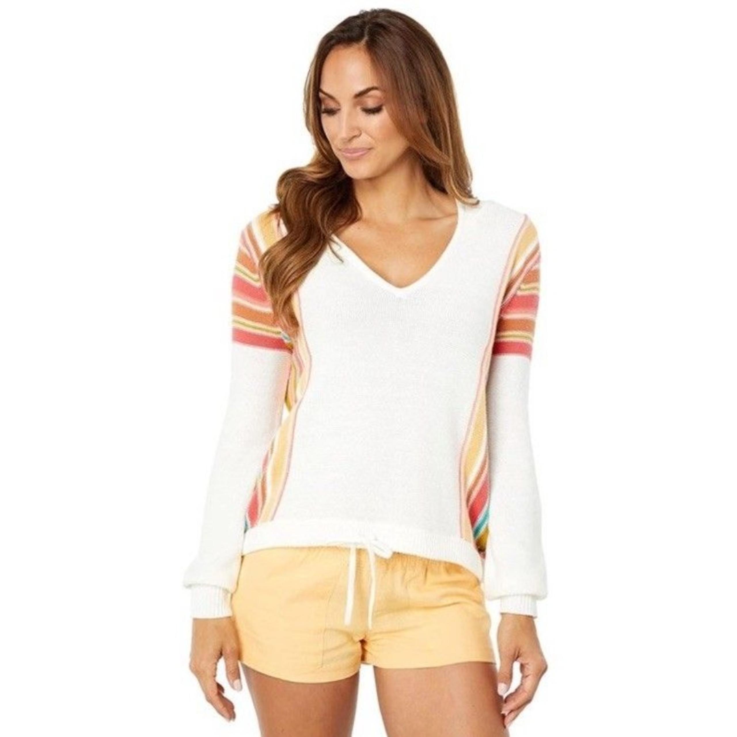 Roxy Sweater Women's XS Turning Out Knit Hooded Long Sleeve Cover Up Beach Surf