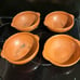 Vintage Indonesian Lombak Sun Terra Cotta Clay Serving Set/wicker wrapped bowls