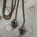 Heidi Daus Necklace Deco Trilogy Beaded Crystal Lariat Pave Single Strand Taupe