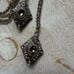 Heidi Daus Necklace Deco Trilogy Beaded Crystal Lariat Pave Single Strand Taupe