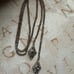 Heidi Daus Necklace Deco Trilogy Beaded Crystal Lariat Pave Single Strand Taupe