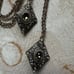 Heidi Daus Necklace Deco Trilogy Beaded Crystal Lariat Pave Single Strand Taupe