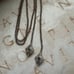 Heidi Daus Necklace Deco Trilogy Beaded Crystal Lariat Pave Single Strand Taupe