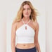 Outdoor Voices Rib Halter top size XXS white workout athleisure crop top gym