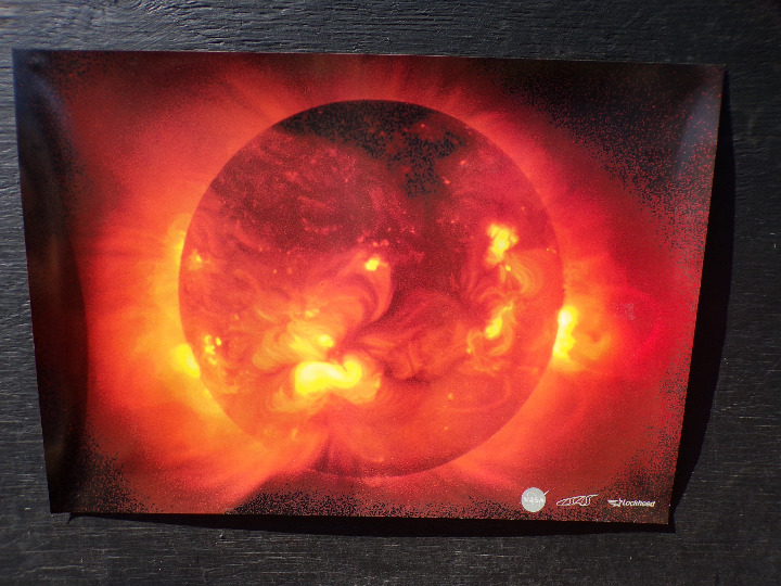 Vintage 1990's NASA Lockheed Institute For Space & Astronautical Eclipse Poster