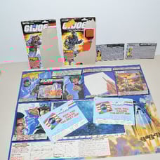 Vintage GI JOE FILE CARD & Advertising Booklet Lot ARAH 1980s 3.75 Secto-Viper