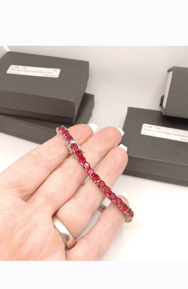 14.50ct Ruby Tennis Bracelet NIB