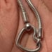 Authentic Pandora Moments Heart Closure Snake Chain Bracelet