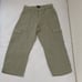 Nicole Miller 100% Linen Pant Women L Sage Green Cargo Crop Coastal Beach Resort