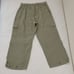 Nicole Miller 100% Linen Pant Women L Sage Green Cargo Crop Coastal Beach Resort
