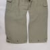 Nicole Miller 100% Linen Pant Women L Sage Green Cargo Crop Coastal Beach Resort