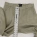Nicole Miller 100% Linen Pant Women L Sage Green Cargo Crop Coastal Beach Resort