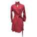 Frank & Eileen Willa Long Sleeve Triple Fleece Wrap Dress in Cranberry NWOT Tag