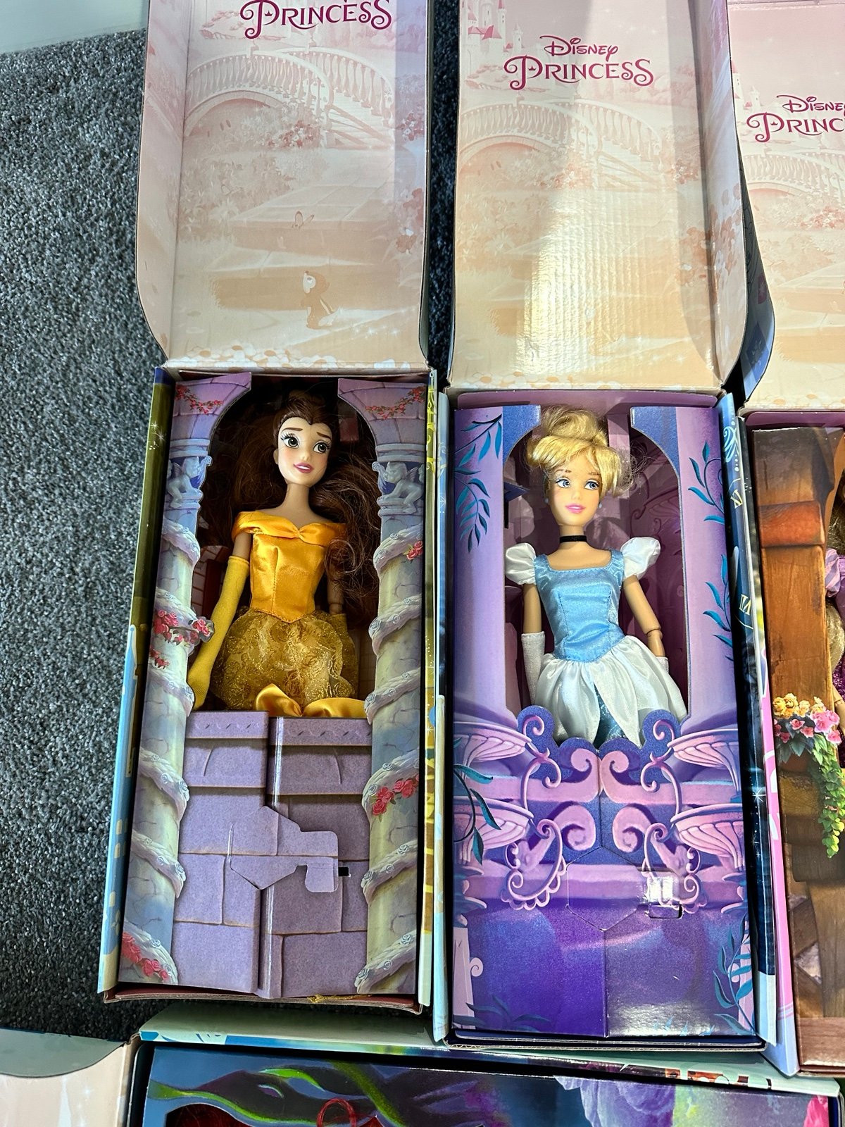 Disney princess barbie dolls with boxes