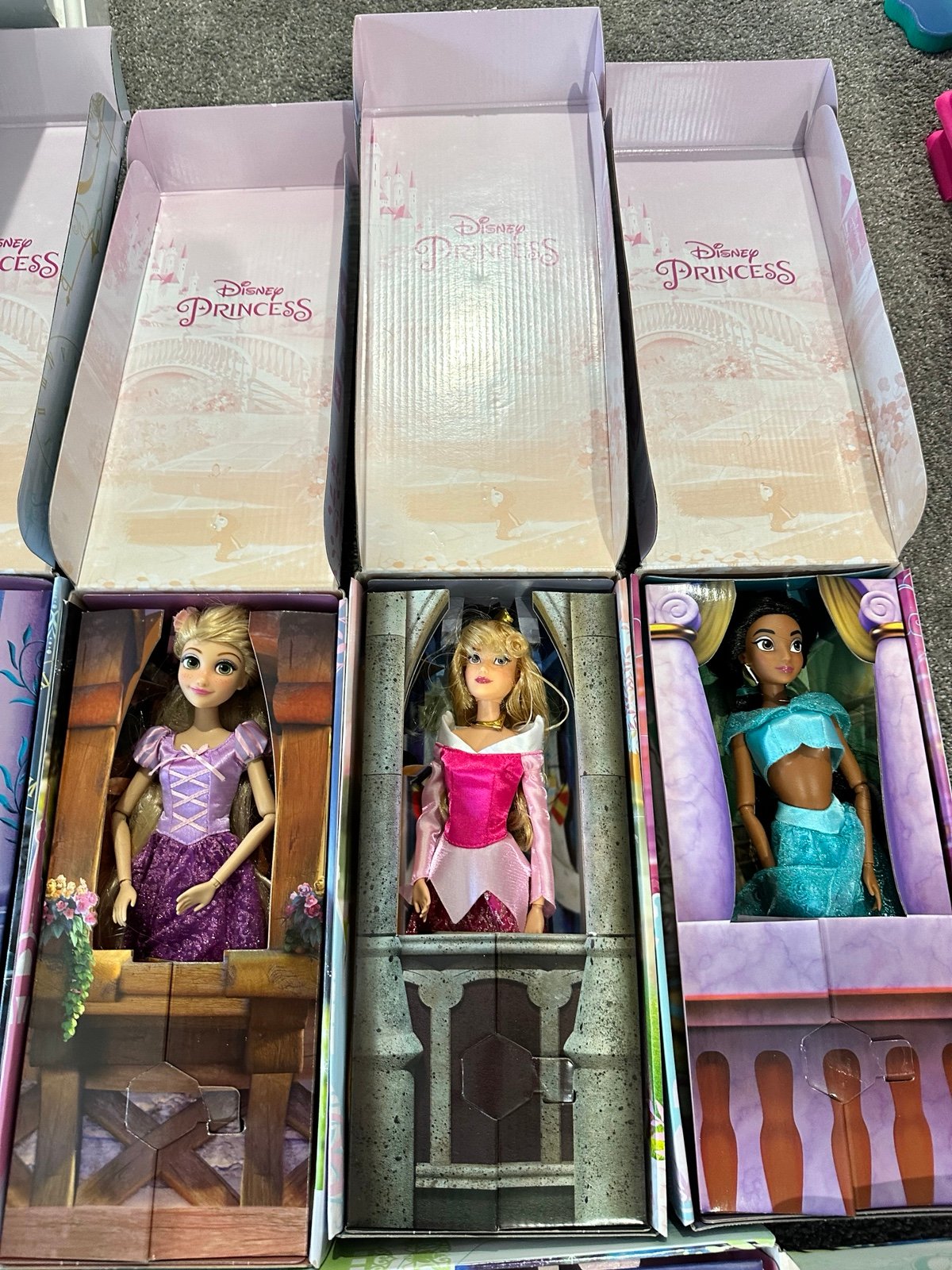 Disney princess barbie dolls with boxes