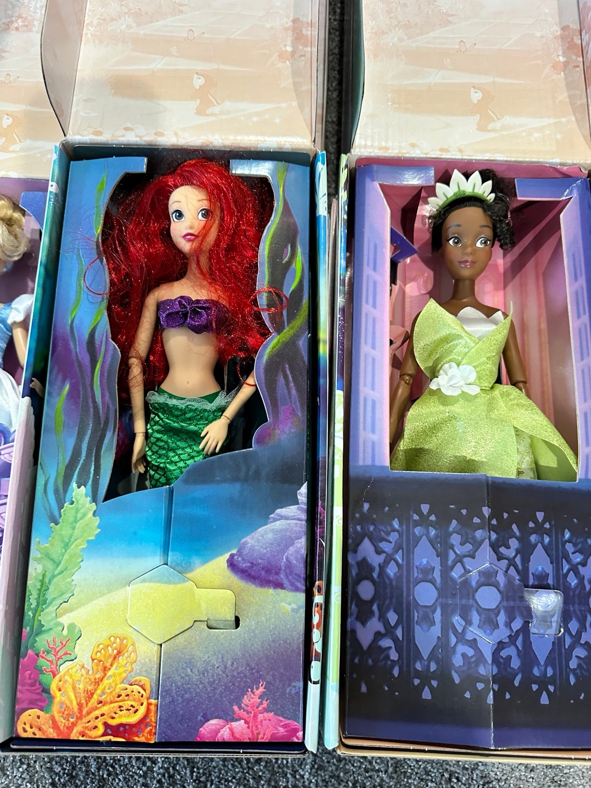 Disney princess barbie dolls with boxes