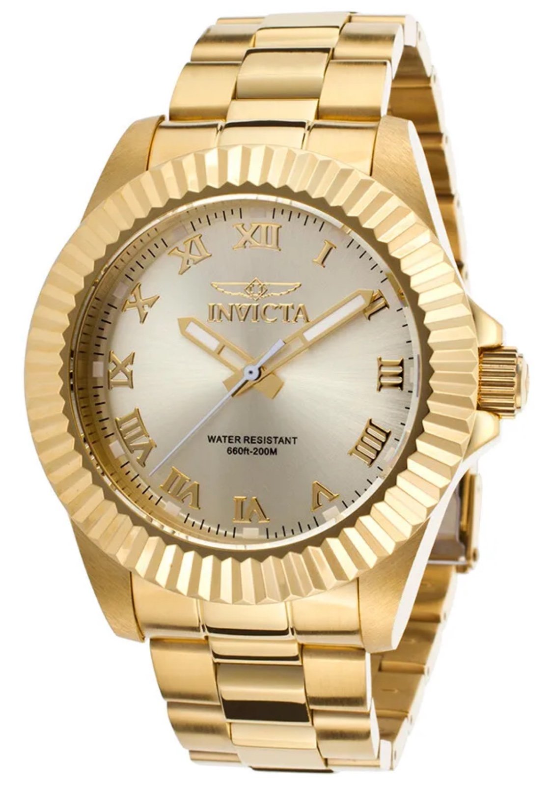 Invicta Pro Diver Automatic Dial Watch in Gold/Champagne