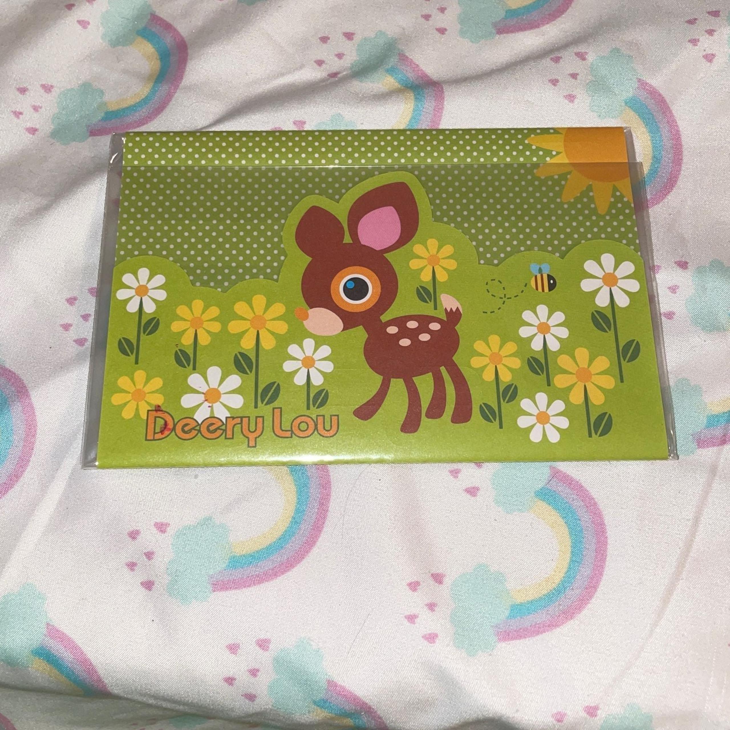 Sanrio deery lou 2004 bi fold sticker collection set