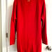 Michael Kors Red Cotton Tunic Sweater with Gold Side Zippers