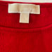 Michael Kors Red Cotton Tunic Sweater with Gold Side Zippers