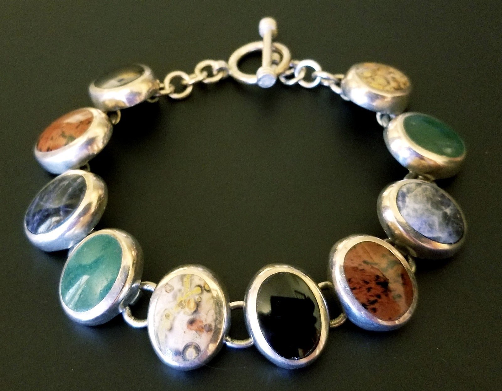 RARE Silpada Sterling Silver & Stone Bracelet