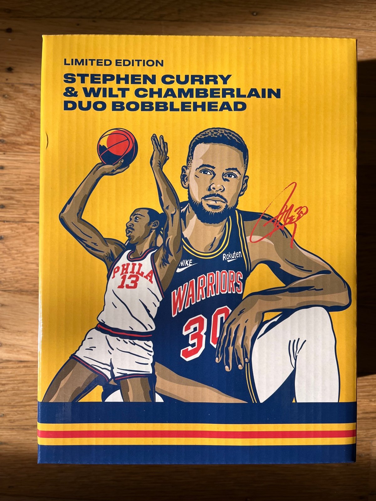 Warriors Stephen Curry & Wilt Chamberlain bobblehead