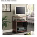24” glass cabinet tv stand black NEW IN