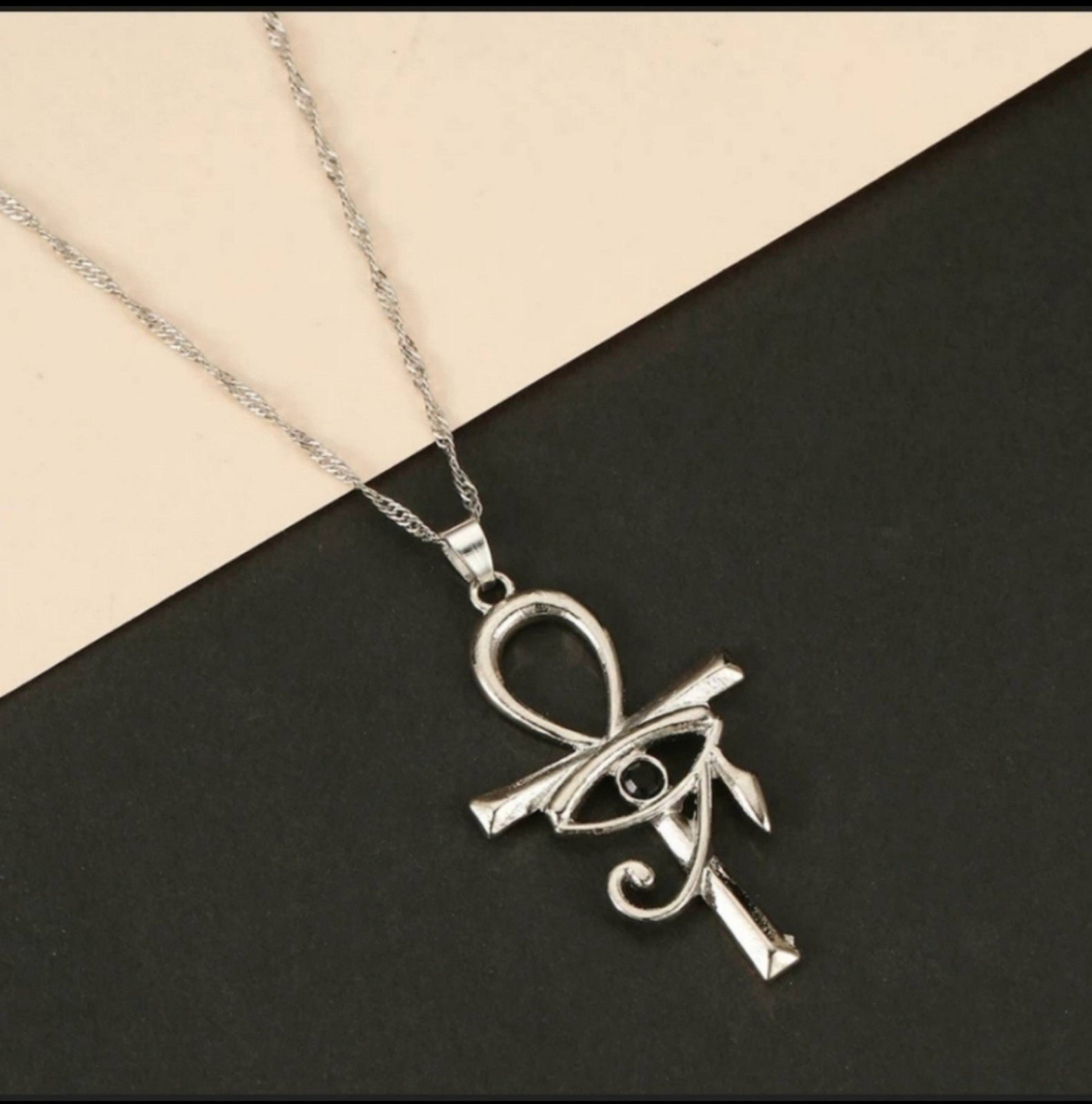 EGYPTIAN ANKH Eye of Horus Necklace 925 Pendant