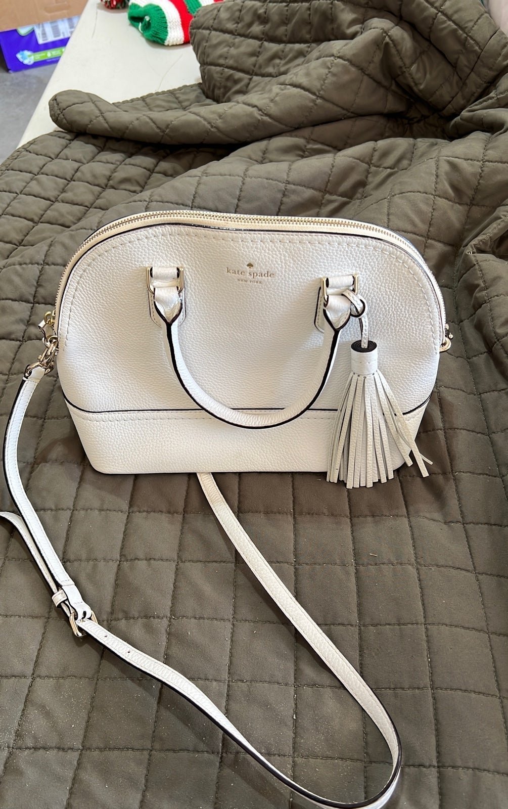 White Kate Spade purse crossbody