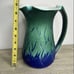 JK Dryden Pottery Hot Springs Blue Green Pitcher Vase Art Deco Revival
