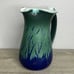 JK Dryden Pottery Hot Springs Blue Green Pitcher Vase Art Deco Revival