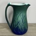 JK Dryden Pottery Hot Springs Blue Green Pitcher Vase Art Deco Revival